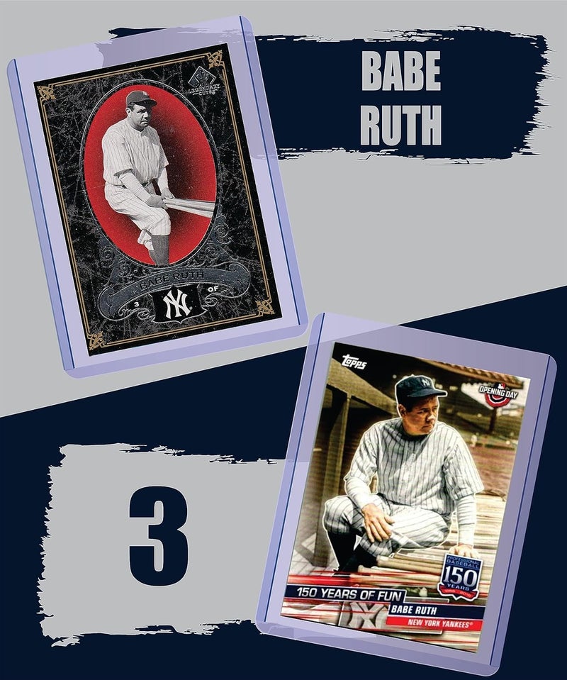Chaser Babe Ruth (5) Assorted Baseball Cards Gift Pack - New York Yankees - Image 3